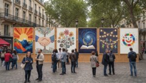 découvrez comment poitiers célèbre un collègue retraité avec des affiches publicitaires originales et pleines de créativité.