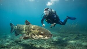 découvrez la rencontre étonnante entre un plongeur et un gigantesque silure dans les eaux mystérieuses du lac léman, une aventure sous-marine exceptionnelle à ne pas manquer.
