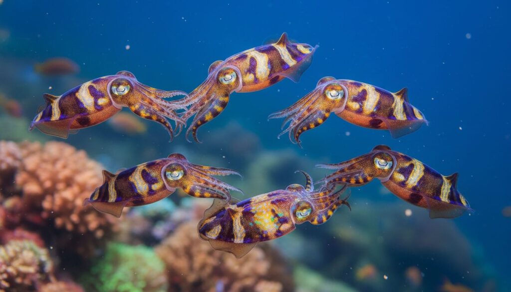 découvrez les comportements sociaux fascinants du calmar flamboyant et plongez au cœur de ses interactions étonnantes dans son habitat naturel.