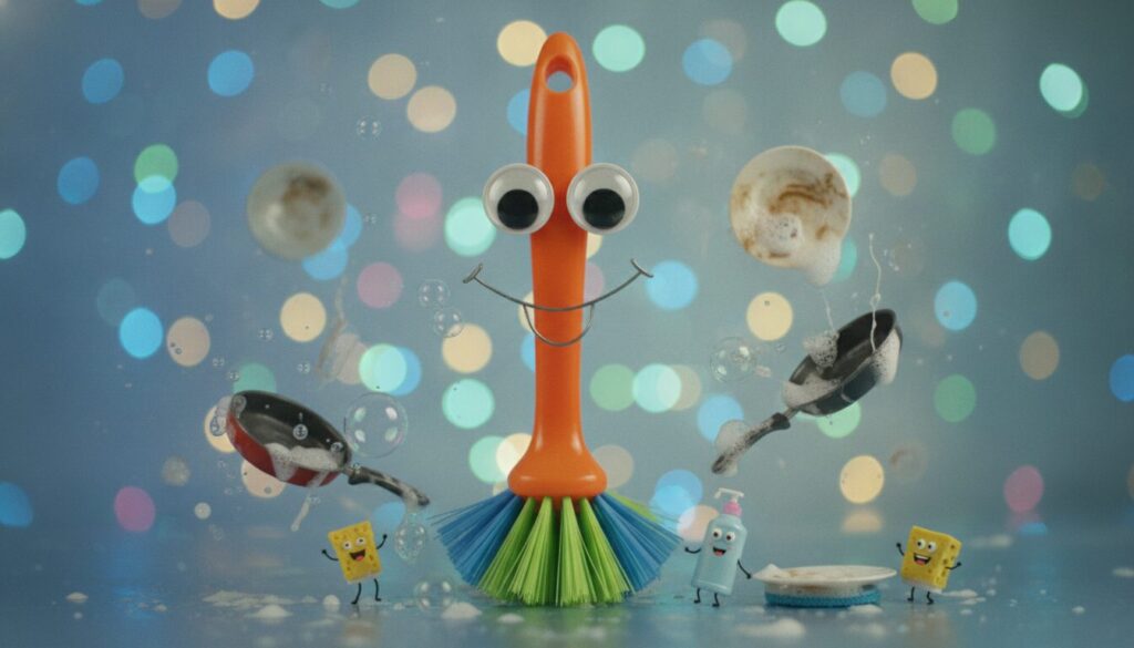 découvrez l'histoire surprenante et pleine d'humour de la brosse à vaisselle, un objet du quotidien au destin inattendu.