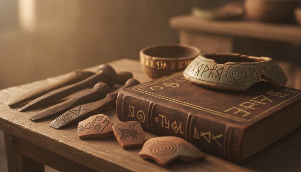 découvrez les mystères des inscriptions anciennes gravées sur des objets du quotidien et plongez dans leur histoire fascinante.