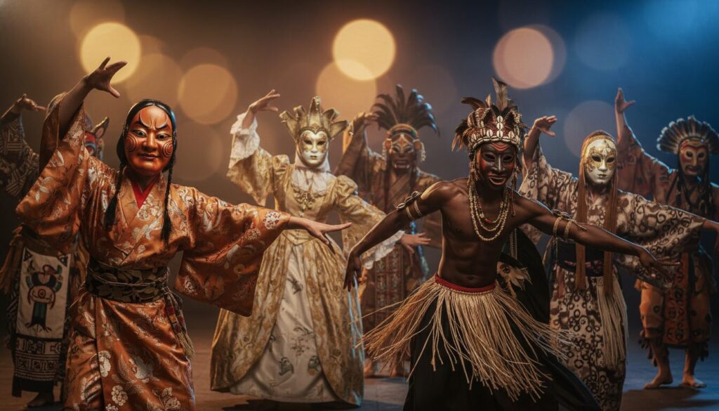 découvrez les origines méconnues des danseurs masqués à travers différentes cultures et leur rôle fascinant dans les traditions ancestrales.