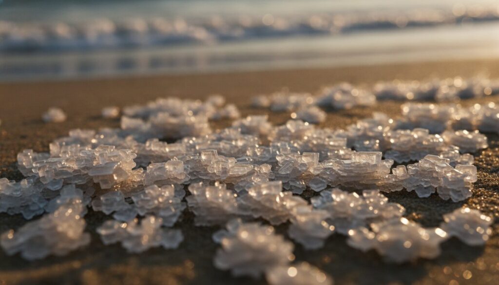 découvrez pourquoi certaines plages forment des motifs de cristaux de sel étonnamment réguliers, explorant les processus naturels et les conditions environnementales qui créent ces formations uniques.