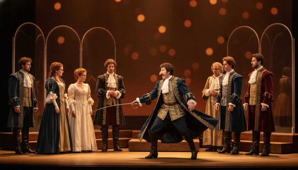 découvrez au théâtre la renaissance de mondeville une adaptation à la fois fidèle et surprenante de cyrano de bergerac, mêlant émotion et originalité pour un spectacle inoubliable.