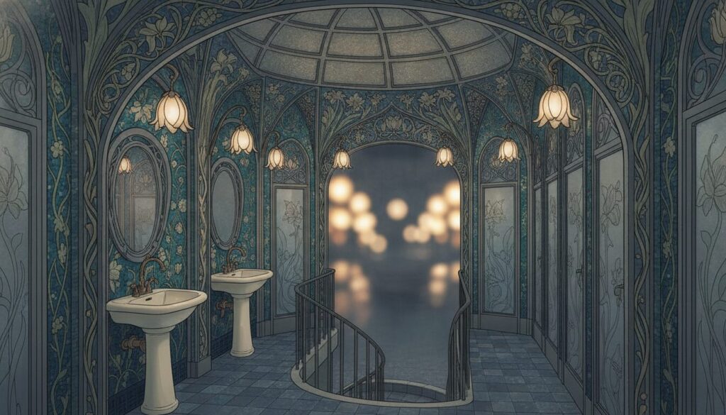 explorez les toilettes art nouveau secrètes cachées sous une célèbre place de paris, un trésor architectural méconnu alliant histoire et design élégant.