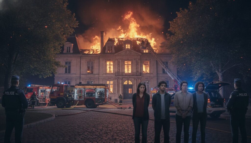 incendie à fontainebleau : découvrez les nouvelles informations sur le profil des quatre suspects actuellement en garde à vue.