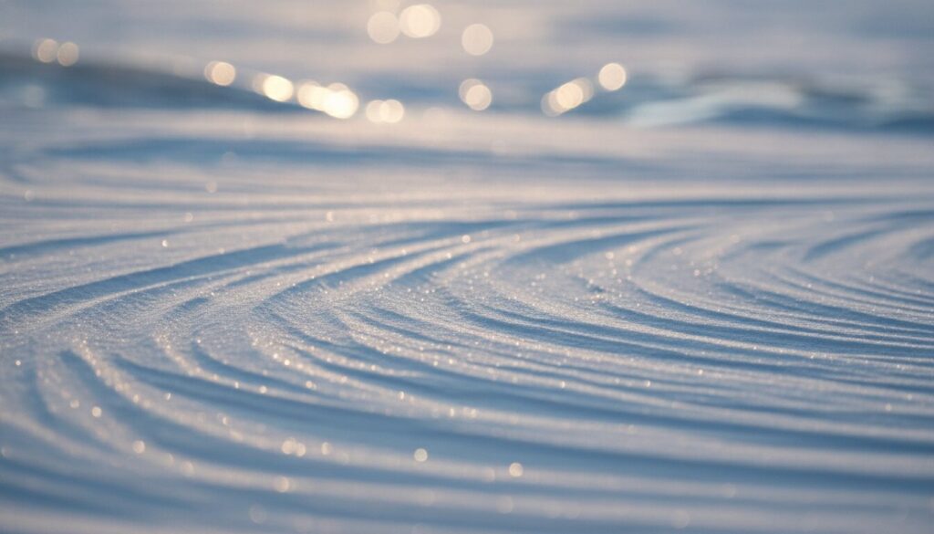 découvrez comment le vent façonne la neige fraîche en créant des formes uniques et des traces parfaites, un phénomène naturel fascinant alliant art et science.